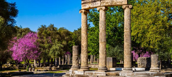 Columns in the site of ancient Olympia