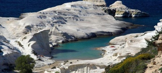 The Sarakiniko beach in Milos
