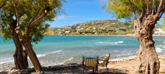 Idyllic beach in Parikia, Paros