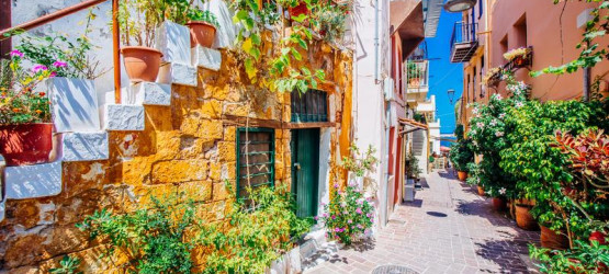 Beautiful alley in Chania