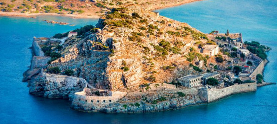 Aerial view of Spinalonga Aerial view of Spinalonga
