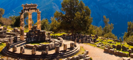 The Pronaia of the Temple of Apolo in Delphi The Pronaia of the Temple of Apolo in Delphi