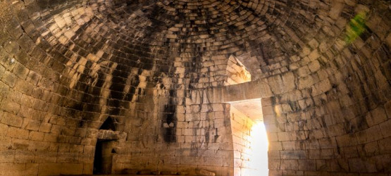 Inside the Tomb of Agamemnon in Mycenae